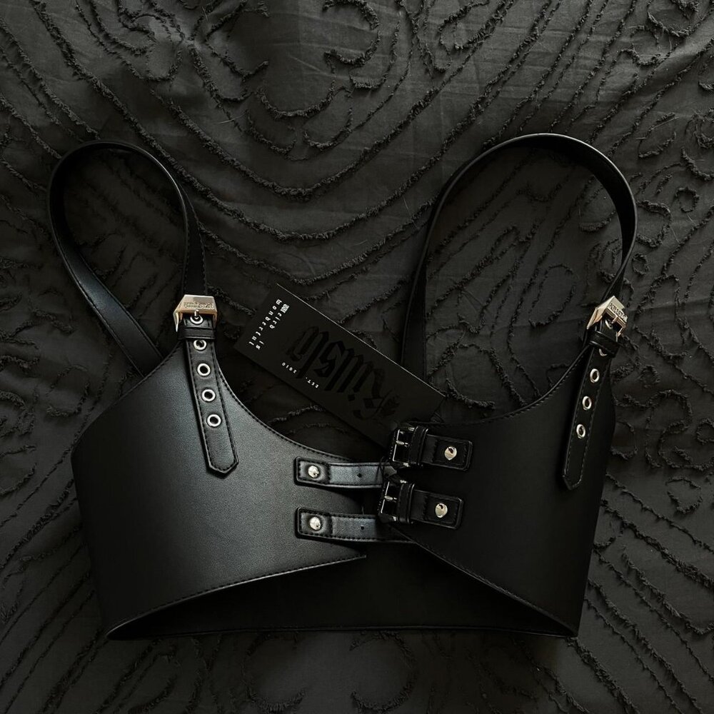 Killstar Ember Pit Black and Silver Underbust Harness - Picture 3 of 6